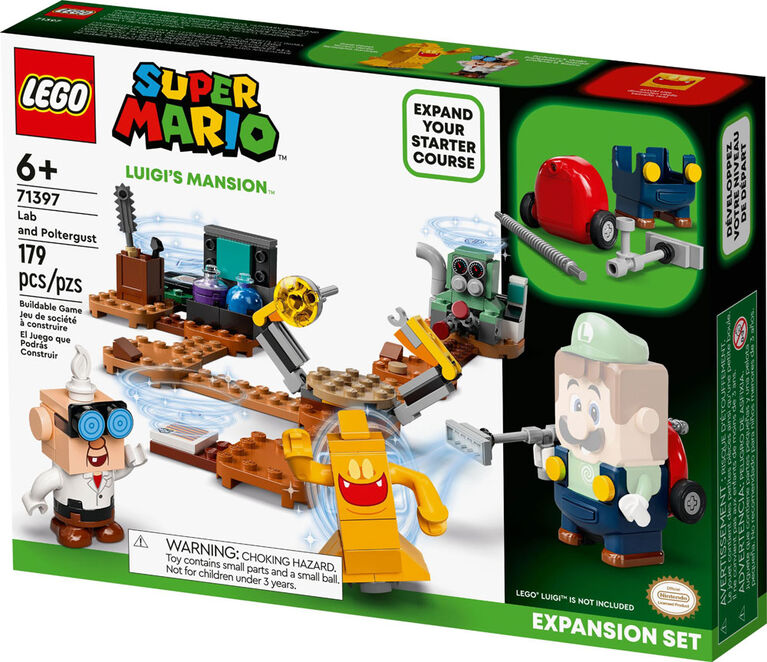 LEGO Super Mario Ensemble d'extension Labo et Ectoblast de Luigi's Mansion 71397 (179 pièces)