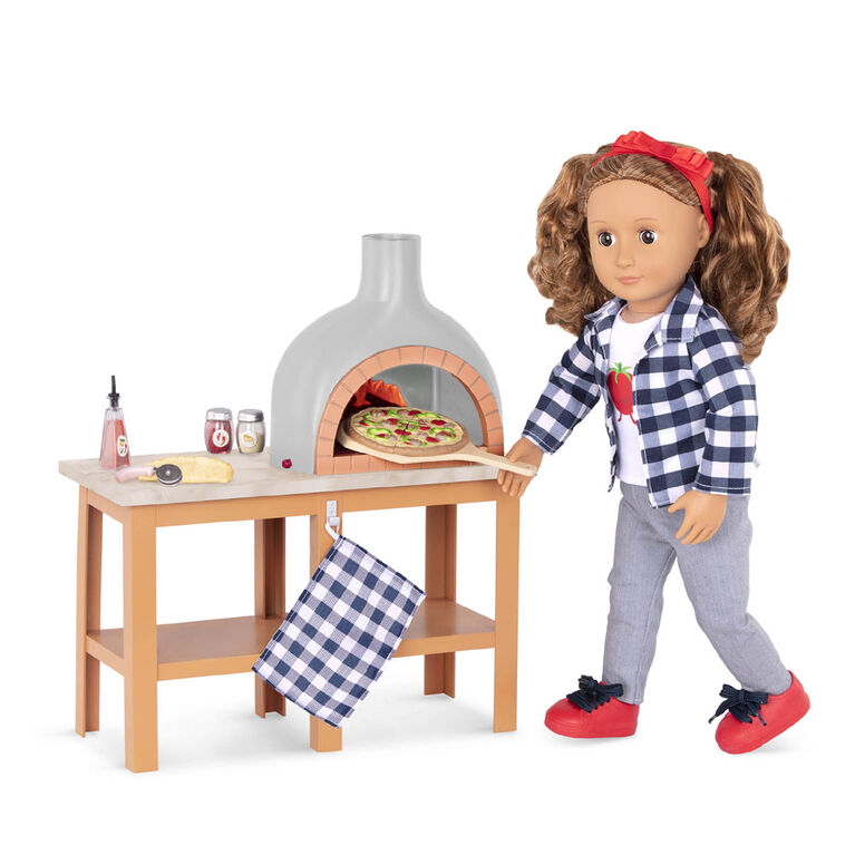 Ensemble Four à pizza électronique pour poupée 46 cm, OG Pizza Oven Playset, Our Generation