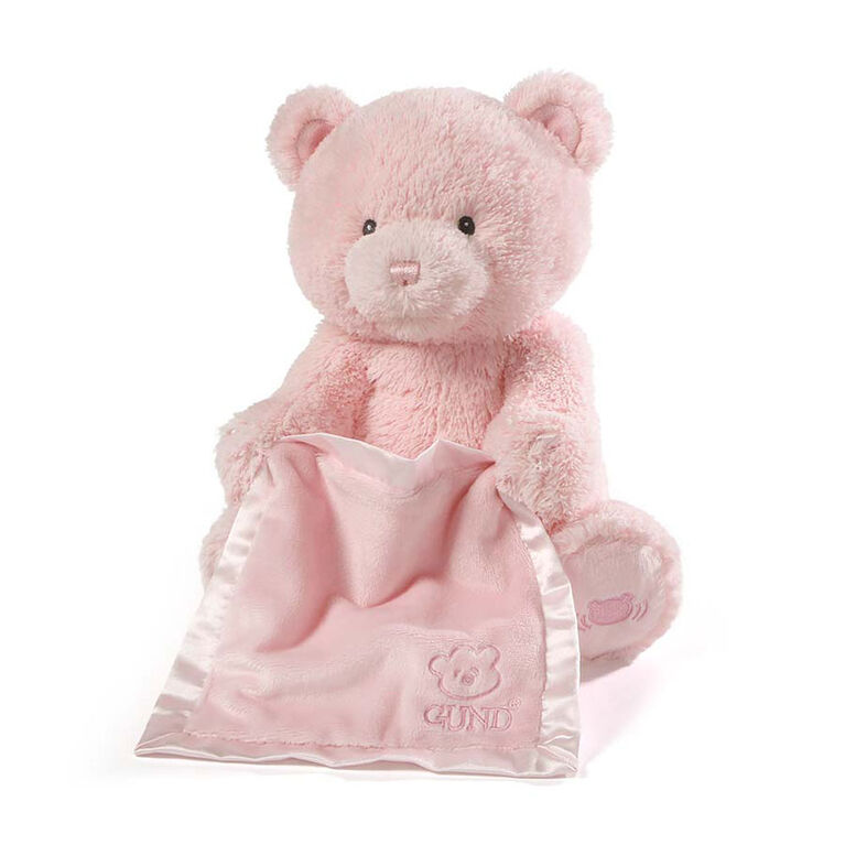 Baby GUND, Ours en peluche animé cache-cache, My 1st Teddy, rose, 29,2 cm