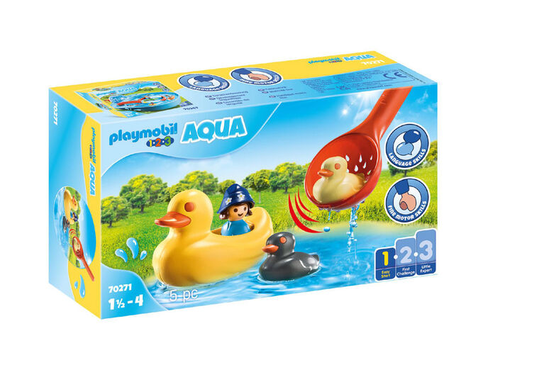 Playmobil - Famille de canards et enfant