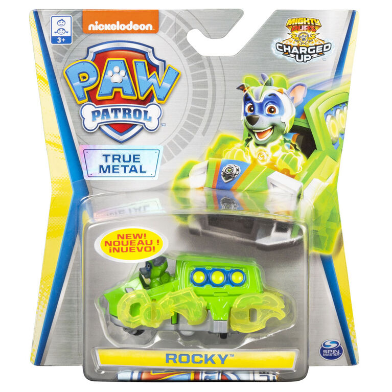 PAW Patrol, True Metal Rocky Collectible Die-Cast Vehicle, Charged Up Series 1:55 Scale 