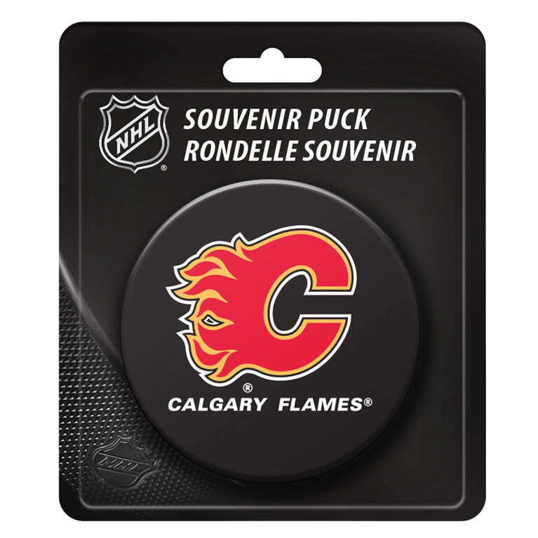 NHL Calgary Flames basic logo'd puck
