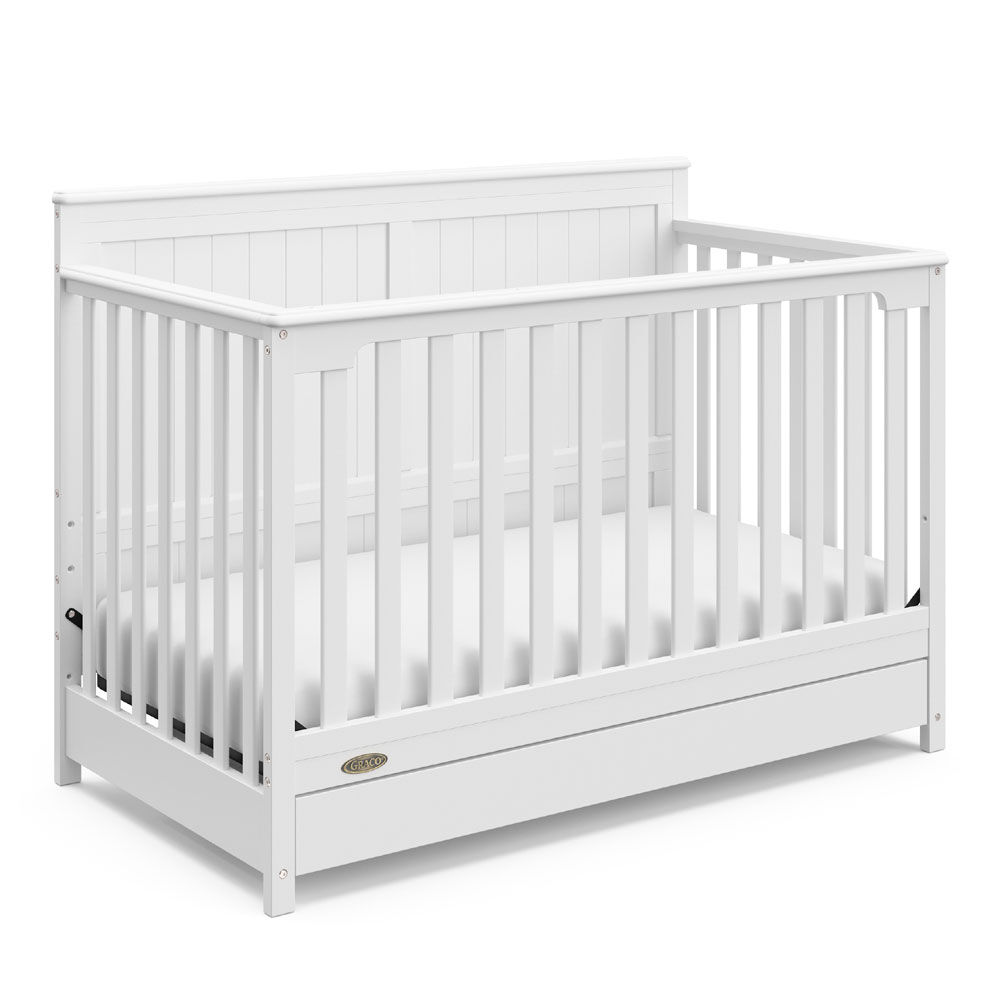 Graco Hadley 4 in 1 Convertible Crib with Drawer White