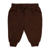 Baby Mode 3 Piece French Terry Jogger Set: Brown Stripe 6-9M
