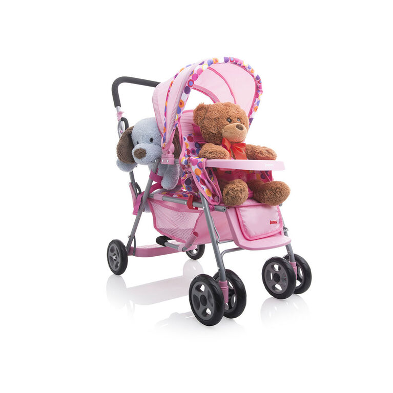 Poussette jouet Caboose de Joovy - rose.