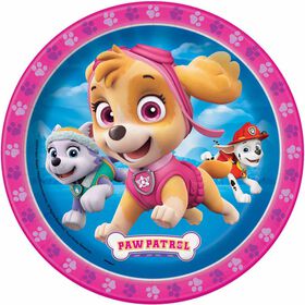 Paw Patrol Pink  7" Plates 8 pieces
