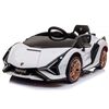 KidsVip 12V Kids & Toddlers 4WD Lamborghini Sian MP4 Ride on Car w/Remote Control - White