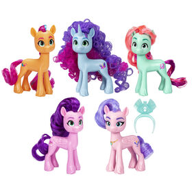 My Little Pony Collection Amis de Mélodia, 5 poneys de 7,5 cm - Notre exclusivité