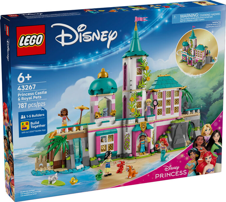 LEGO Disney Princess Castle & Royal Pets Kids Toy - Pretend Play Building Set for Ages 6+ - 43267