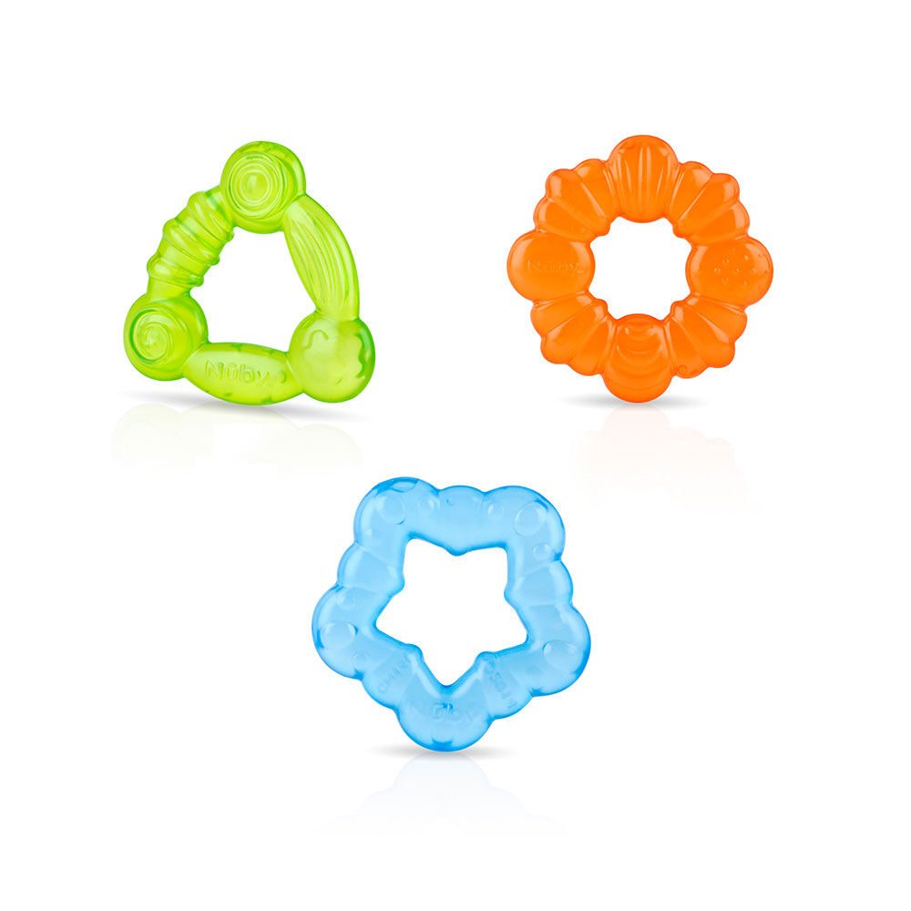 Nuby 3-Pack KoolSoother Water-filled Teether - Assortment May Vary, One per purchase