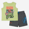 Marvel Heros 2 Piece Tank Top Short Set Green