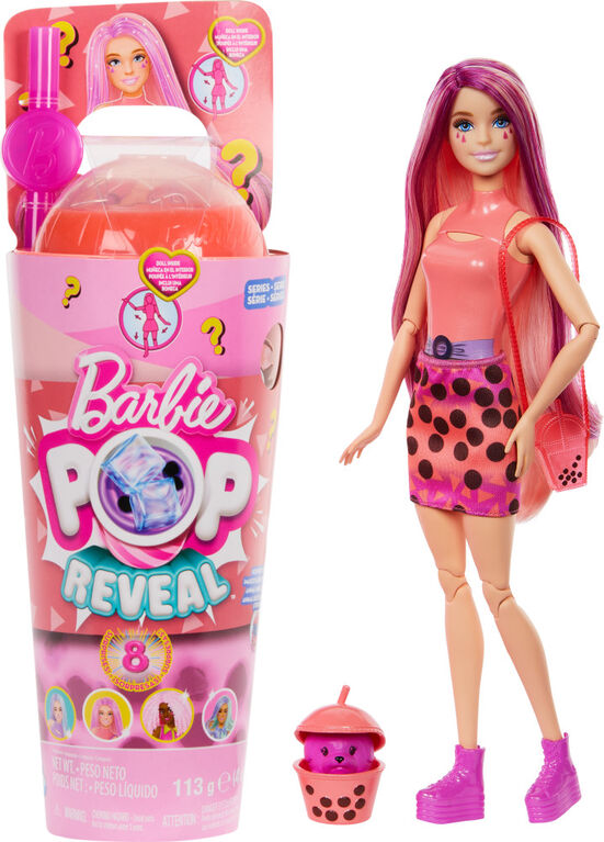 Barbie Pop Reveal Bubble Tea Series Doll & Accessories Set with Mango Mochi Scented Fashion Doll