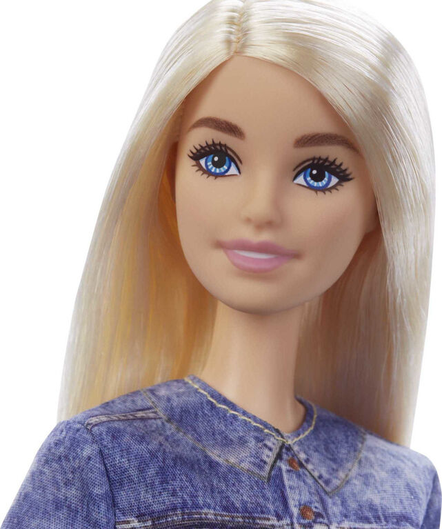 Barbie: Poupée Barbie Big City, Big Dreams " Malibu " (env. 30 cm, Blonde) avec Veste, Jupe et Accessoires