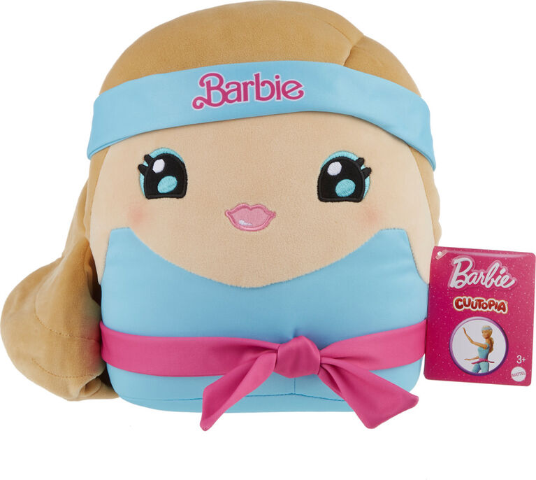 Barbie Cuutopia Plush, 10-inch Soft Pillow Doll, '80s-Inspired Workout Look & Soft Belt, Collectible Toy