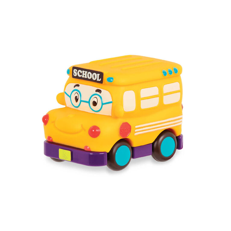 Mini Wheee-Ls! Yellow Bus Gus, B. Toys Autobus scolaire à rétrofriction