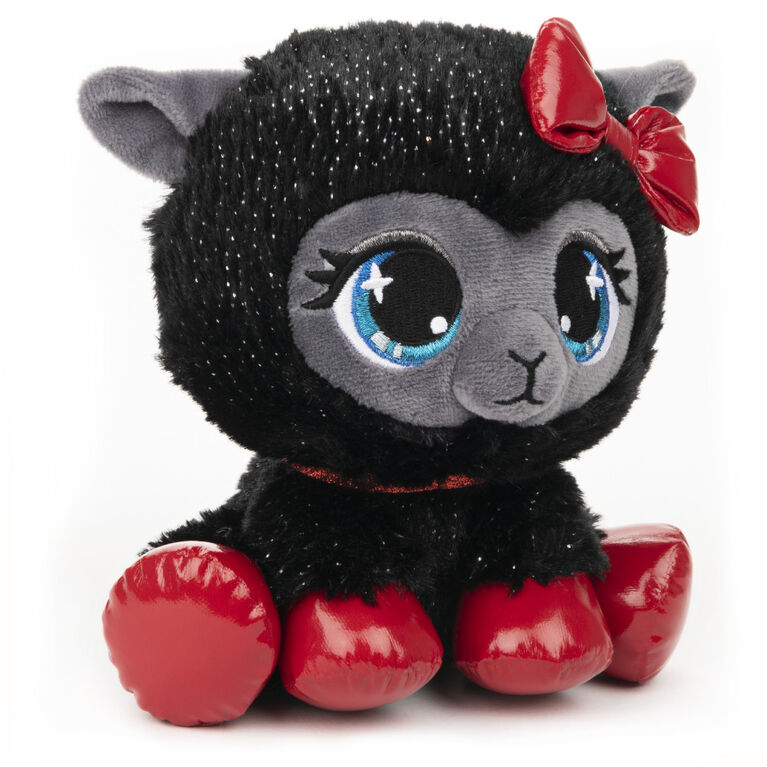 GUND P.Lushes Designer Fashion Pets Special-Edition Ba-Bah Noir Llama Premium Stuffed Animal, Black and Red, 6"