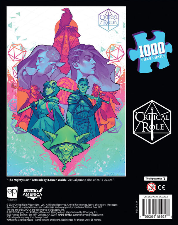 Critical Role “Mighty Nein” Puzzle 1000 pièces
