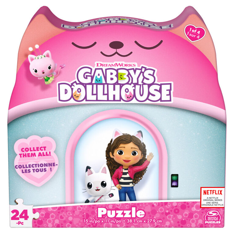 Gabby's Dollhouse, 24-Piece Jigsaw Puzzle Bedtime-Themed DreamWorks Netflix Gabby's Dollhouse Toys 1 of 4 Kids Puzzles