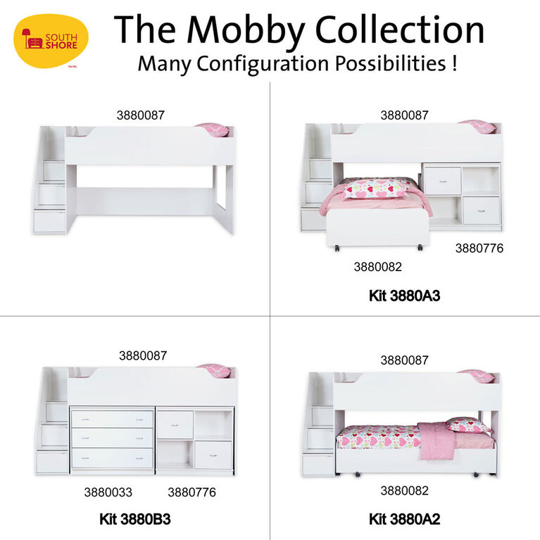 Mobby Unité de rangement mobile- Blanc solide
