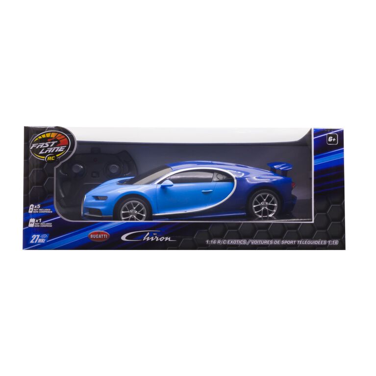 Fast Lane RC - Voiture de sport téléguidée 1:16 - Blue Bugatti 27MHz