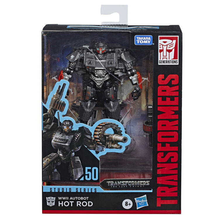 Transformers Toys Studio Series 50 Deluxe Transformers: The Last Knight Movie WWII Autobot Hot Rod - 4.5-inch