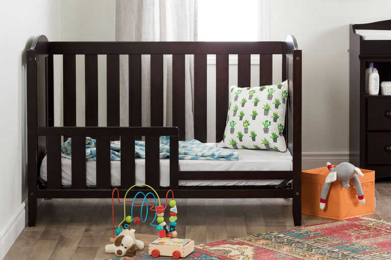 Angel Crib and Toddler Bed - Convertible Nursery Furniture for your Baby- Espresso