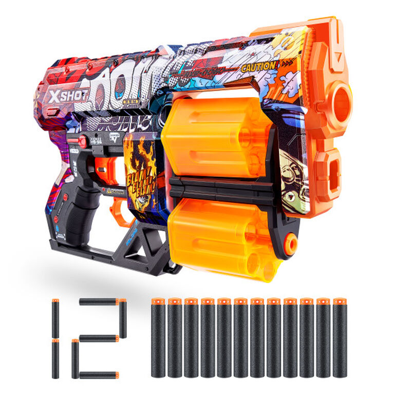 Zuru X-Shot Skins Dread Dart Blaster - Boom (12 Darts)