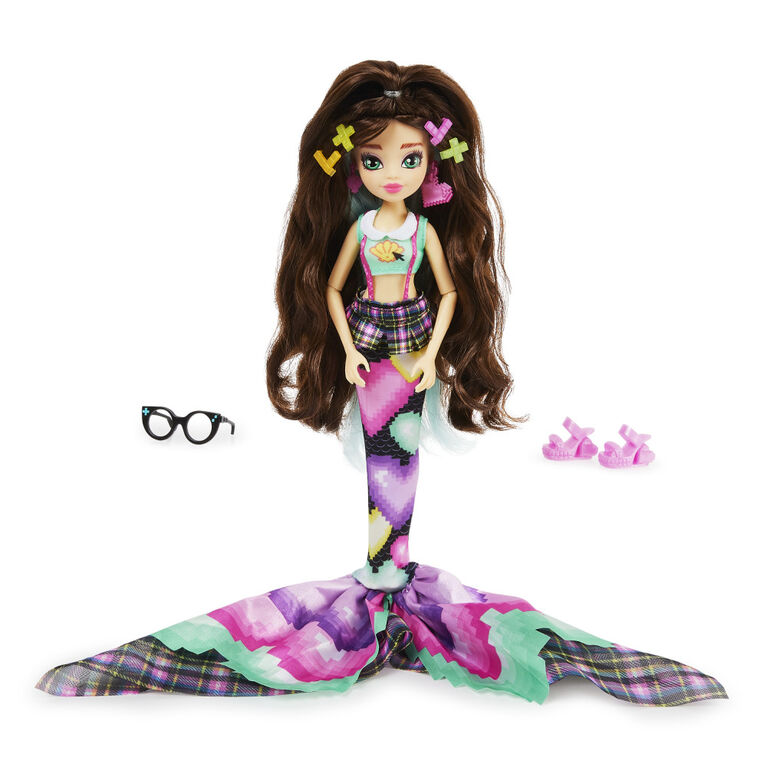 Mermaid High, Spring Break Raynea Mermaid Doll and Accessories with Removable Tail and Color Change Hair Streak