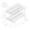 DHP Twin over Twin Bunk Bed -  Silver