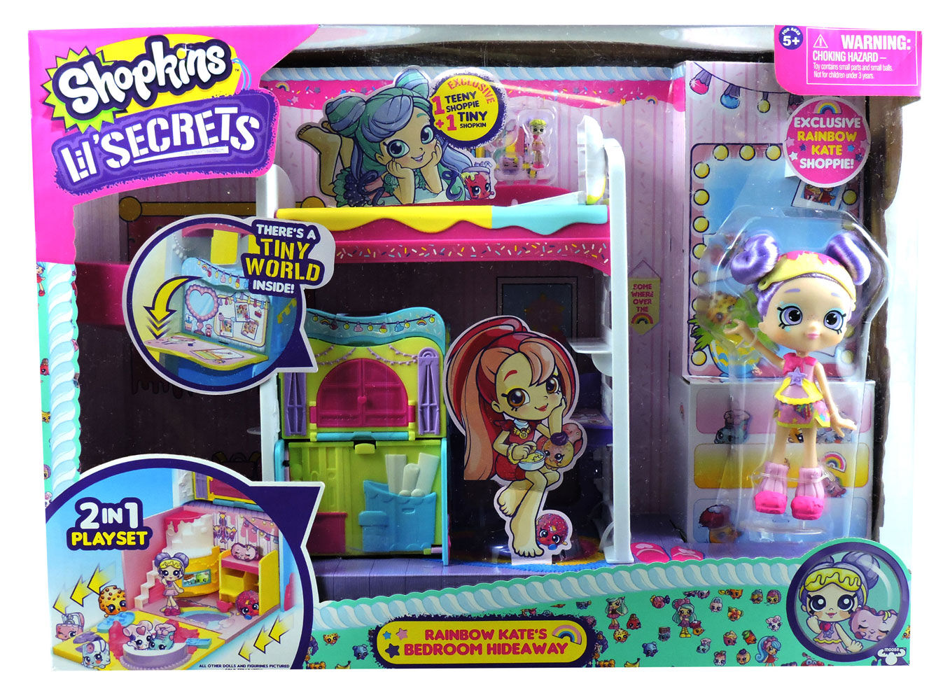 shopkins lil secrets rainbow kate's bedroom hideaway