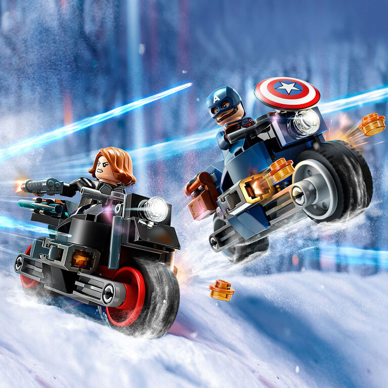 LEGO Marvel Les motos de Black Widow et de Capitaine America 76260 (130 pièces)