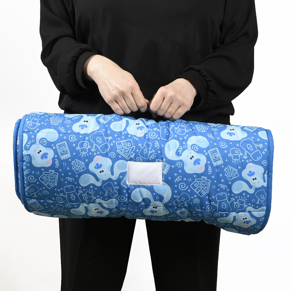 DFTY Tapis de sieste avec couverture pour enfants couverture siesta mat moyen portable siesta sac double face polyester anti-coup de pied fibre chimique pour la maternelle pour enfant