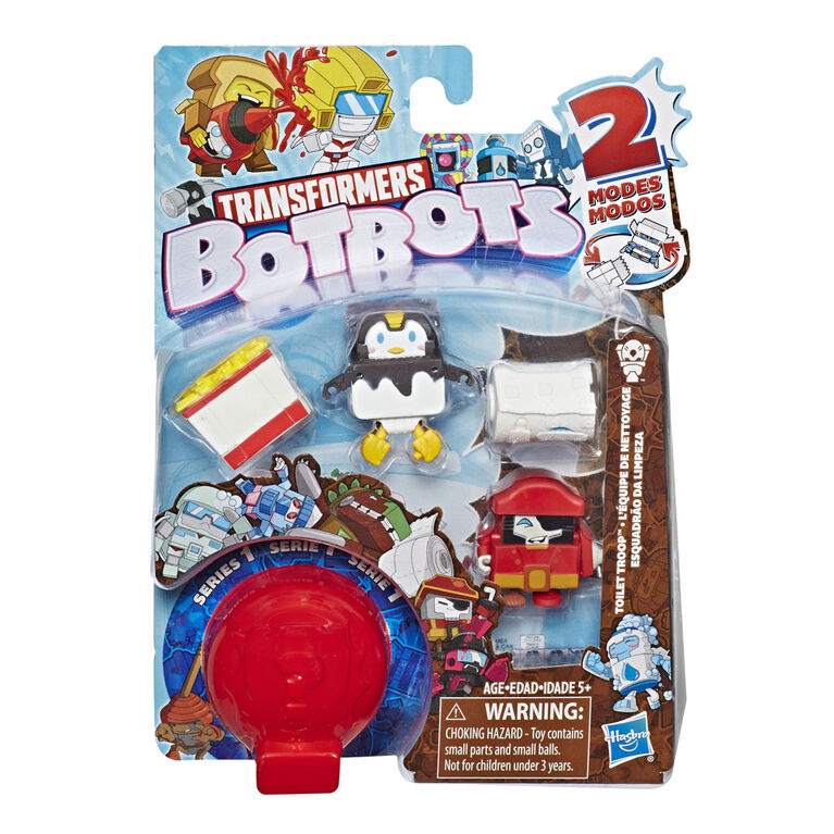 Transformers BotBots Toys Series 1 Toilet Troop 5-Pack - Mystery 2-In-1 Collectible Figures