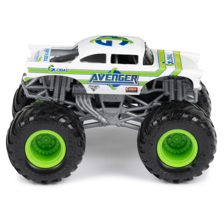 Monster Jam, Official Grave Digger Vs. Avenger Die-Cast Monster Trucks, 1:64 Scale
