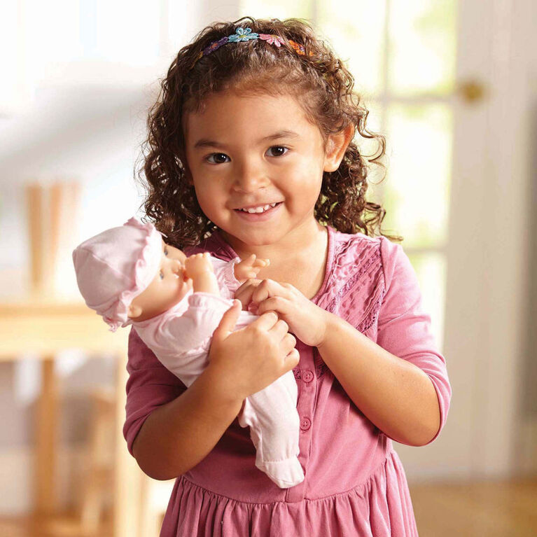 Melissa & Doug - Mine to Love Jenna 12" Soft Body Baby Doll With Romper, Hat - English Edition