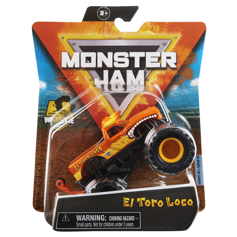 Monster Jam, Official El Toro Loco Monster Truck, Die-Cast Vehicle, Shear Madness Series, 1:64 Scale