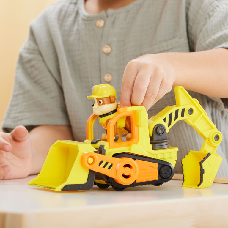 Rubble and Crew, Rubble's Bulldozer jouet avec pièces mobiles et une figurine articulée à collectionner