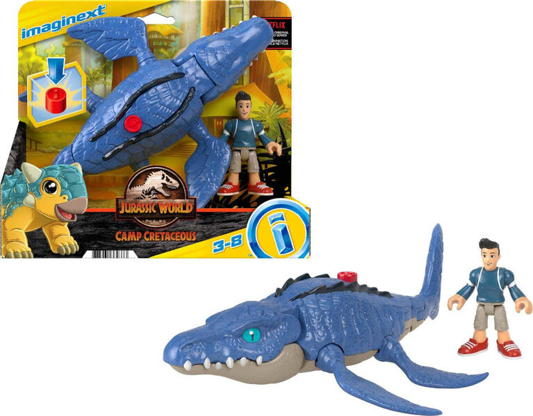 Imaginext - "Jurassic World : La Colo du Crétacé" - Mosasaurus et Kenji