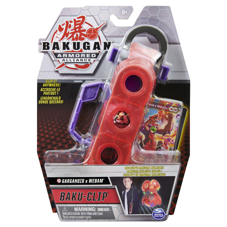 Bakugan, Baku-Clip Storage Accessory with Exclusive Fused Garganoid x Webam Bakugan - R Exclusive