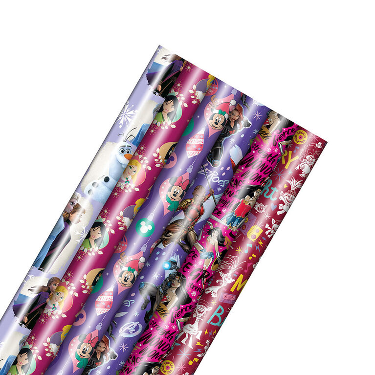Rouleau de papier d'emballage sous licence pour les Fêtes - Enfant - Motif choisi au hasard - 1 rouleau par commande - Édition anglaise