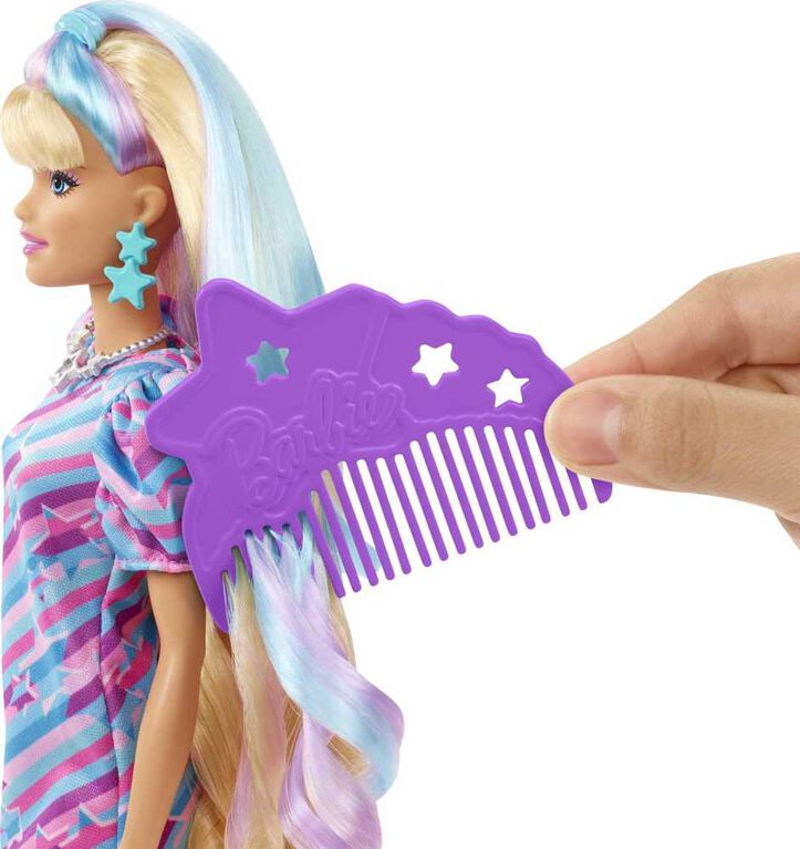 Barbie -Ultra Chevelure - Poupée à thème d'étoiles, cheveux 21,59cm