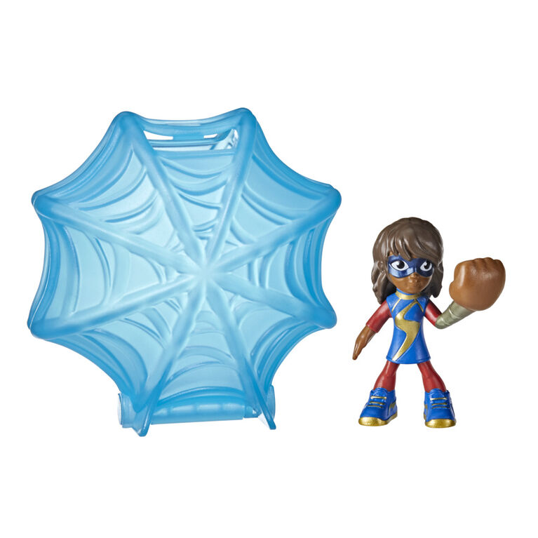 Marvel Spidey and His Amazing Friends Webs Up Mini Scale Action Figure In Web Case Accessory
