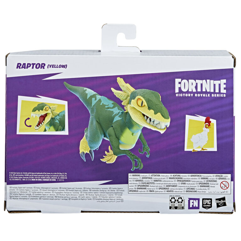 Hasbro Fortnite Victory Royale Series Raptor (Yellow) Collectible Action Figure with Accessories, 6-inch