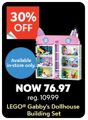 30% OFF LEGO® Gabby's Dollhouse 
Building Set