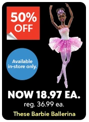 50% OFF These Barbie Ballerina