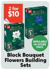 2 for $10 Block Bouquet Flowers Building Sets