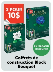 2 POUR 10$ 
Coffrets de construction Block Bouquet