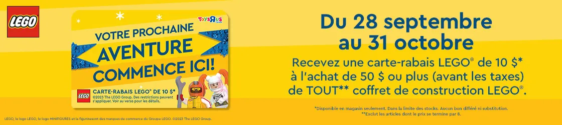Carte-rabais LEGO® de 10$