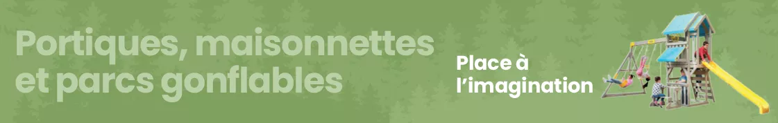 Portiques, maisonnettes et parcs gonflables