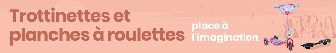 Trottinettes et planches à roulettes